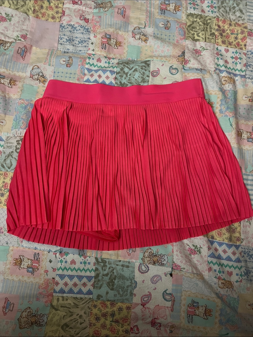 Vanilla Star Hot Pink Pleated Skater Skirt